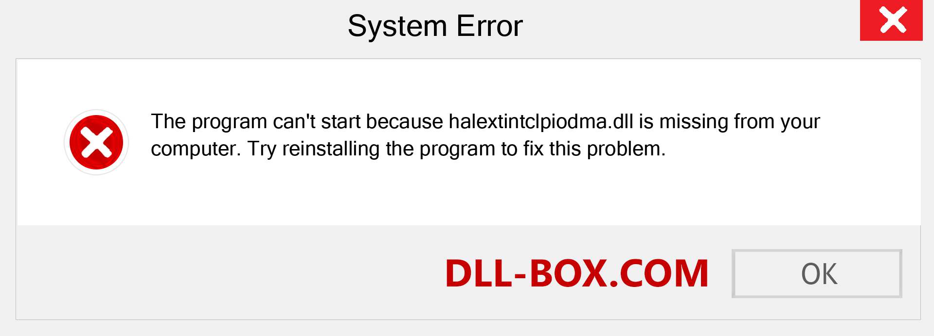  halextintclpiodma.dll file is missing?. Download for Windows 7, 8, 10 - Fix  halextintclpiodma dll Missing Error on Windows, photos, images